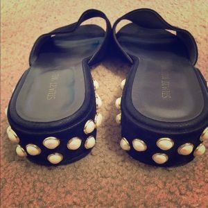 Stuart Weitzman Pearls Block Heel